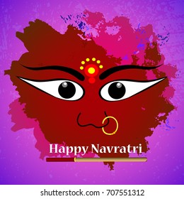 Vector designs for the celebration of Navratri Maa Durga Festival.