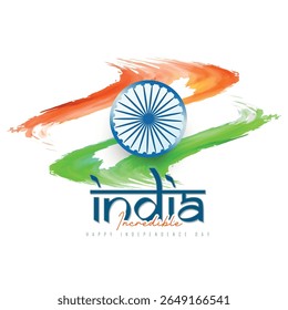 Vector Designs of Indian National Festival Independence Day with Indian Flag Indian Heritage beautiful background and lots of celebration concept. Birds showing Freedom. People are celebrating 15th 