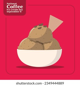 Vector desing Ice cream coffe september 6

