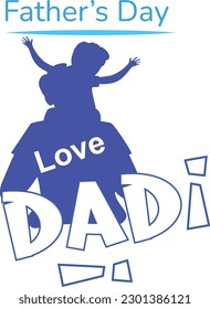 vector desinign illustration concept for fathers day 