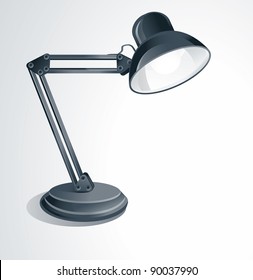 vector desk lamp - on white background