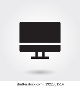 Vector, Desktop Business Glyph Icon for any purposes perfect for website, mobile apps, presentation