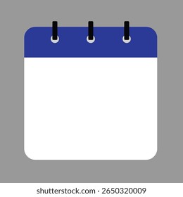 Vector desktop calendar icon with blank page and business reminder design. Vector desktop calendar icon with blank page and business reminder design