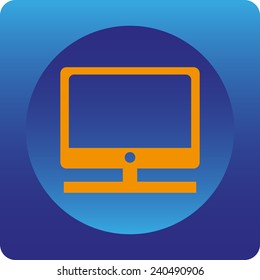 Vector desktop computer icon