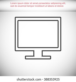 Vector desktop computer icon
