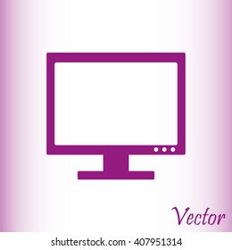 Vector desktop computer icon
