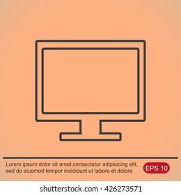 Vector desktop computer icon