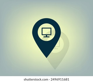 Vector desktop computer map pointer