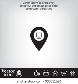 Vector desktop computer map pointer