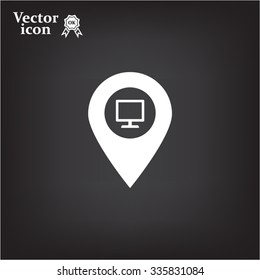 Vector desktop computer map pointer