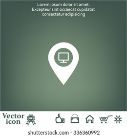 Vector desktop computer map pointer