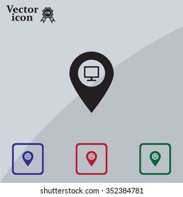 Vector desktop computer map pointer