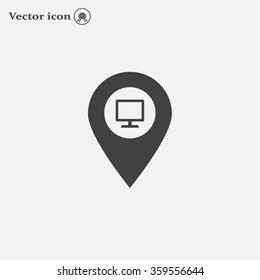 Vector desktop computer map pointer