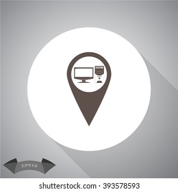 Vector desktop computer map pointer