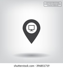 Vector desktop computer map pointer