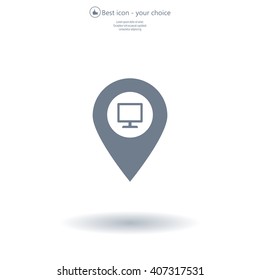 Vector desktop computer map pointer