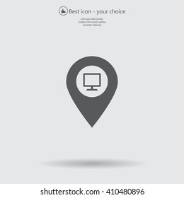 Vector desktop computer map pointer