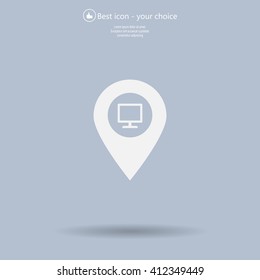 Vector desktop computer map pointer