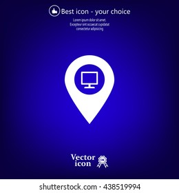 Vector desktop computer map pointer