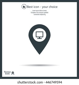 Vector desktop computer map pointer