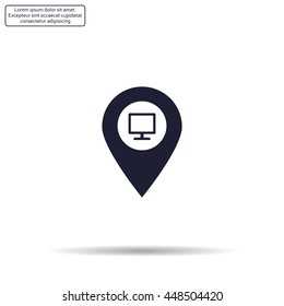Vector desktop computer map pointer
