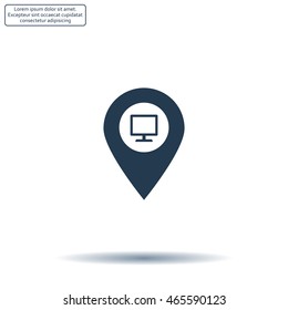 Vector desktop computer map pointer