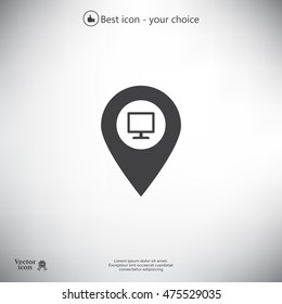 Vector desktop computer map pointer