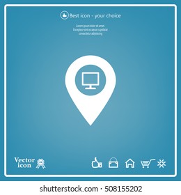 Vector desktop computer map pointer