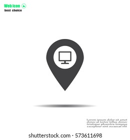Vector desktop computer map pointer