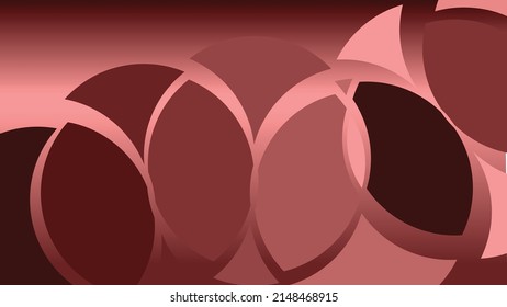 Vector desktop wallpaper. Divided circles into individual objects of overlapping paths. Shades of brown.
