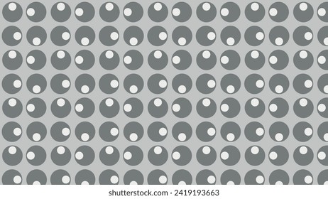 Vector desktop wallpaper with repeating pattern. Circles with a smaller circle inside. Repeating geometric fill. Gray color, background, geometric