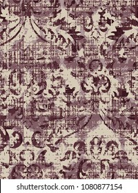 Vector, detailed abstract texture or grunge ; For art texture, vintage, ethnic , modern damask pattern , carpet, rug, scarf, clipboard , shawl pattern. colors are blue and beige