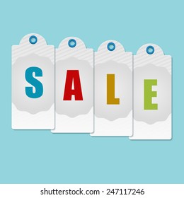 Vector detailed banner on blue background with Big Sale inscription, business illustration
