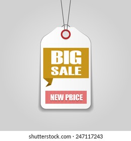 Vector detailed banner on grey background with Big Sale inscription, business illustration