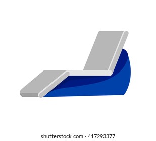 Vector detailed  beach chaise longue