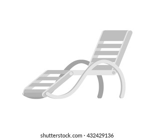 Vector detailed  beach chaise longue