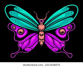 vector detailed butterfly illustration in classic style that is suitable for your purposes such as for decoration, elements, tattoo and t-shirt printing