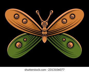 vector detailed butterfly illustration in classic style that is suitable for your purposes such as for decoration, elements, tattoo and t-shirt printing