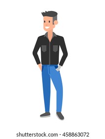 Vector detailed character creative business men isolated on white background