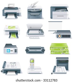 Vector detailed computer parts icon set. Part 4 of 5