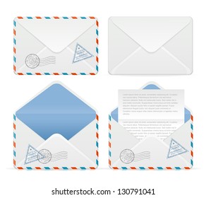 Vector detailed envelope icon set