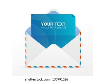 Vector detailed envelope and text banner