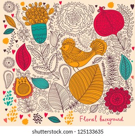 Vector detailed floral pattern