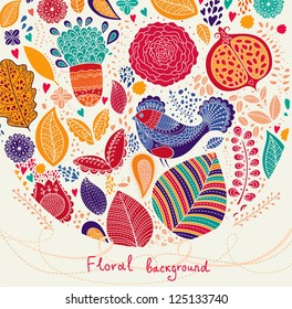 Vector detailed floral pattern