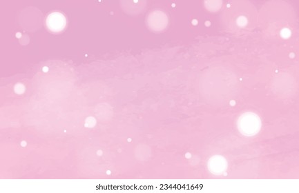 Vector detailed hand painted bokeh pink watercolour background.