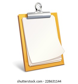 Vector detailed icon illustration of clipboard isolated on white background