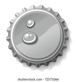 Vector detailed illustration of bottlecap isolated over white background