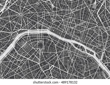 Vector Detailed Map Paris