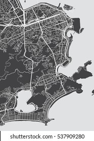 Mapa detallado del vector Rio de Janeiro