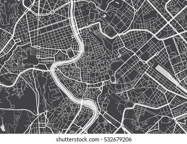 Vector detailed map Rome